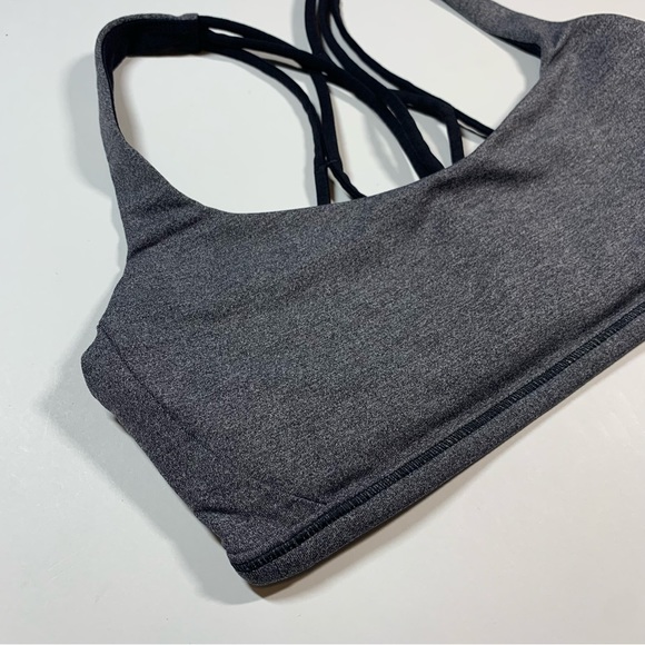 Size 4 Lululemon grey strappy back sports bra - Picture 7 of 14
